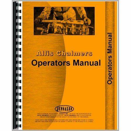 AFTERMARKET Operators Manual Fits Allis Chalmers 170 Tractor RAP65346